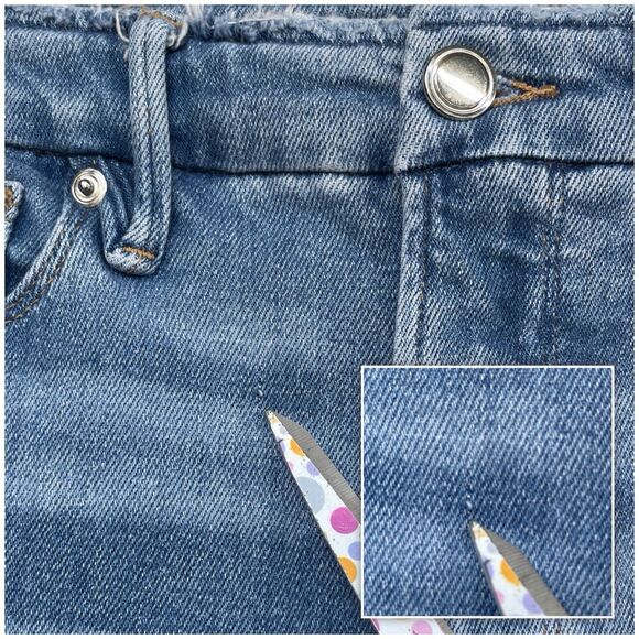 Good American GWC731T Women’s High Rise Stretch Jeans Size 6/28 Distressed  Hem - Picture 9 of 9